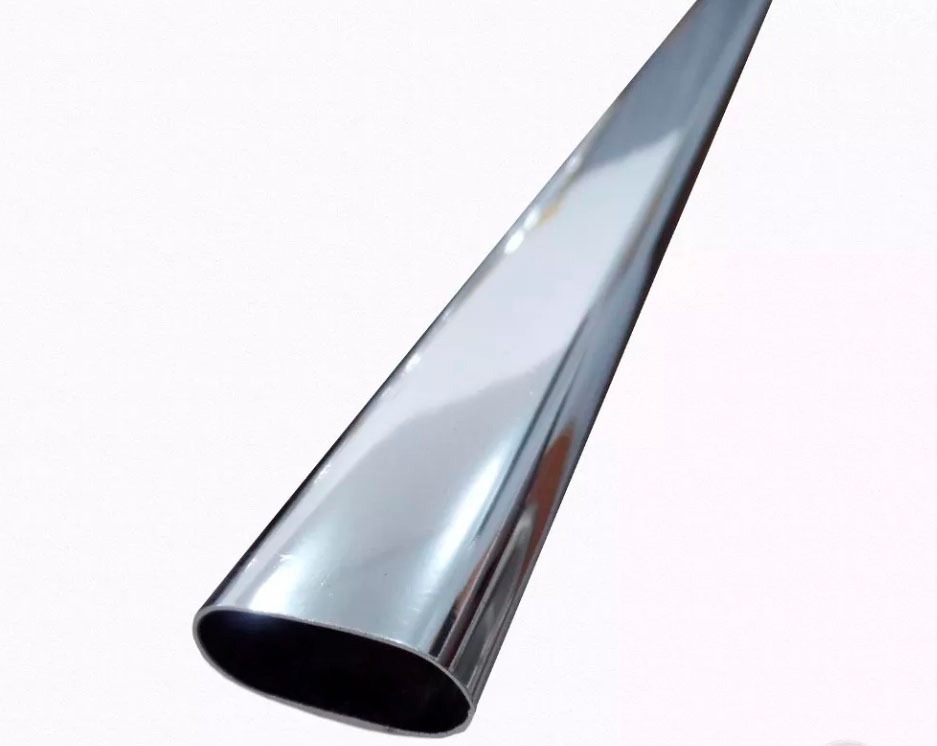 Tubo de armario 30 x 15 mm 1 juego Acero cromado GEDOTEC Riel para ropa ovalado 2000 mm con 2 piezas Armario de pared lateral tubo montaje en pared y techo 